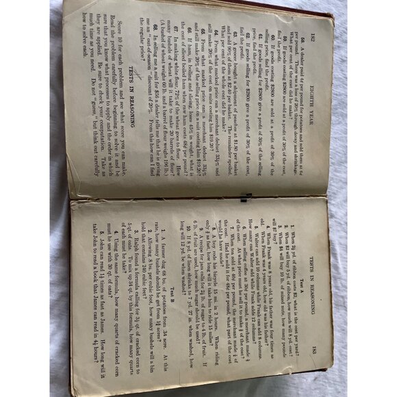 The Stone Arithmetic Advanced State Of Kansas Hardcover 1911 Vintage Book - Picture 13 of 16